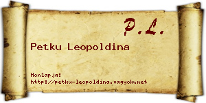 Petku Leopoldina névjegykártya
